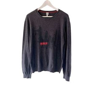 Tristan Men’s Grey Crewneck Sweater Size Large 100% Cotton